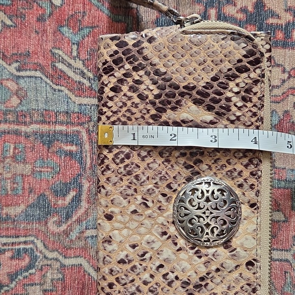 Brighton Tri Fold Snake Skin Leather Wallet - Picture 10 of 10